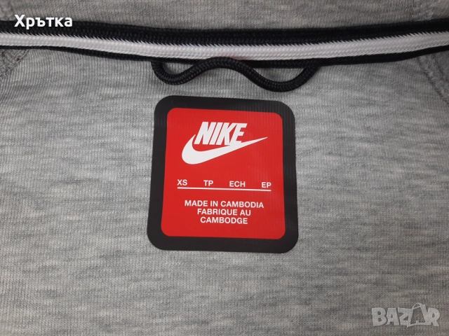 Nike Tech Fleece Windrunner - Оригинално мъжко горнище размер XS, снимка 8 - Спортни дрехи, екипи - 53771481