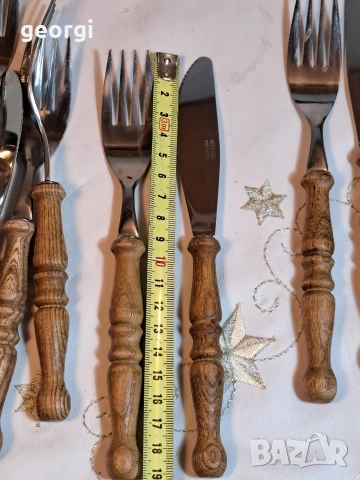 комплект прибори за хранене с дървени дръжки Beram 33/1, снимка 7 - Прибори за хранене, готвене и сервиране - 53394472