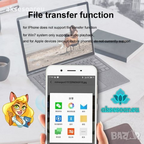Безжичен USB адаптер Мини Bluetooth 5.0 приемник Безжичен аудио предавател за компютър лаптоп таблет, снимка 6 - За дома - 40820561