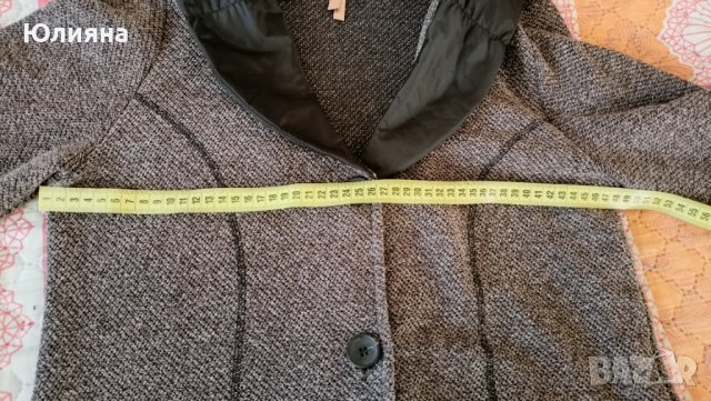 Кафяво сако с интересна яка , снимка 3 - Сака - 42469420