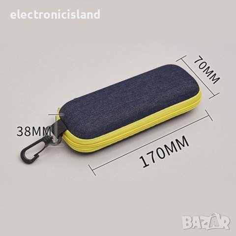 Преносим твърд калъф за диоптрични или слънчеви очила с ремък и карабинер, снимка 2 - Други - 39330793
