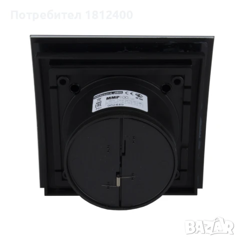Вентилатор за баня MMotors MMP 100 дизайн. стъкло Черен Мат с клапа Повишен/Турбо дебит 105/169м3/ч, снимка 4 - Вентилатори - 51388074