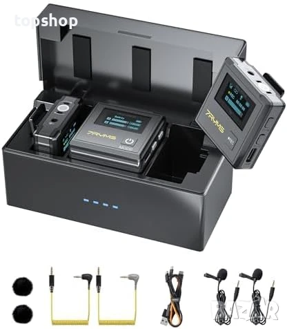 НОВИ, ТЕСТВАНИ 7RYMS iRay DW30 безжични микрофони, 16GB памет, шумопотискане, обхват 96 метра...