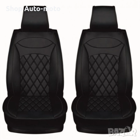 Универсална тапицерия за кола Automat – 5 части, еко кожа с черен цвят, снимка 4 - Аксесоари и консумативи - 51729474