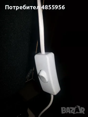 Бяла лампа със щипка - халогена крушка La Member  1xE27 max 60w R63, снимка 4 - Други - 56224259