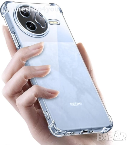 Прозрачен Силиконов Удароустойчив Кейс за Xiaomi Poco F7 Ultra, снимка 2 - Калъфи, кейсове - 51635963