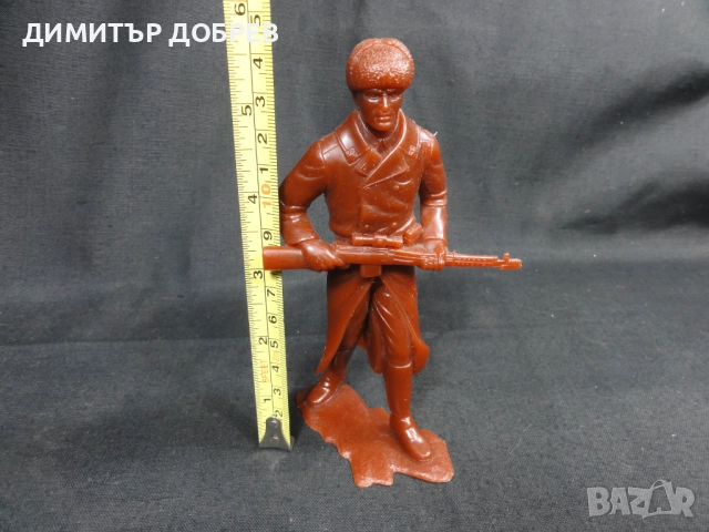 СТАРА РЕТРО СОЦ СССР ПЛАСТМАСОВА ФИГУРКА РУСКИ ВОЙНИК ВСВ, снимка 6 - Колекции - 52712228