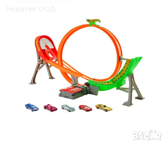  Детска писта, Hot Wheels, 5 колички за игра