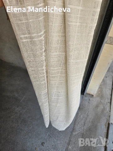 Перде тънко късо шампанско перделик ширина 165 см. дължина 152 см. , снимка 3 - Пердета и завеси - 51006237