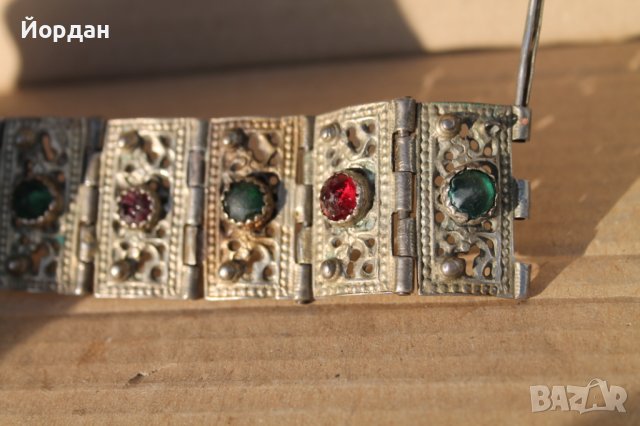 Сребърна възрожденска гривна, снимка 7 - Антикварни и старинни предмети - 44497388