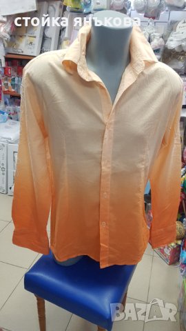 Продавам мъжка риза, преливащо оранжево., снимка 3 - Ризи - 41263564