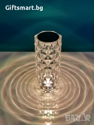 Кристална/Диамантена/презареждаща се LED Лампа, 16 цвята, дистанционно