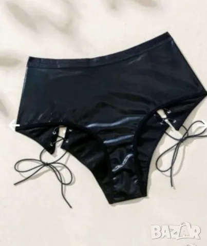 Лачени латексови бикини ХЛ, снимка 3 - Бельо - 47911327