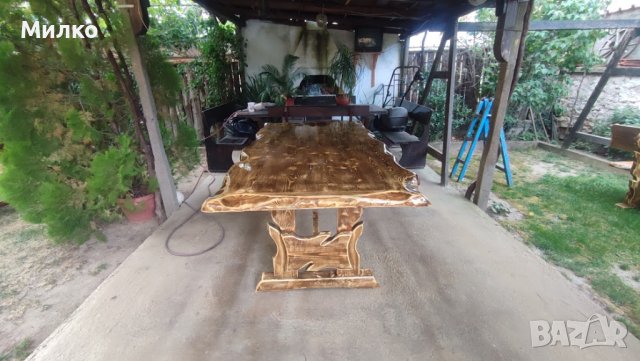 Масивна дървена маса, снимка 13 - Градински мебели, декорация  - 40849162