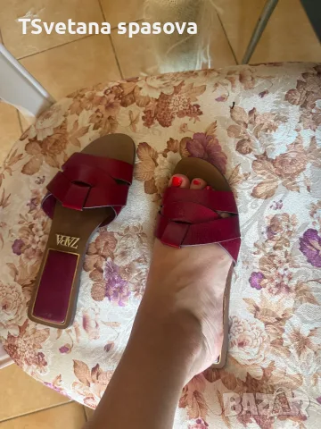 нови кожени джапанки Zara 36, снимка 2 - Джапанки - 55806611