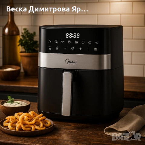 Еър фрайър Midea MF-CN65E2 - За готвене с горещ въздух, снимка 4 - Фритюрници - 51708782