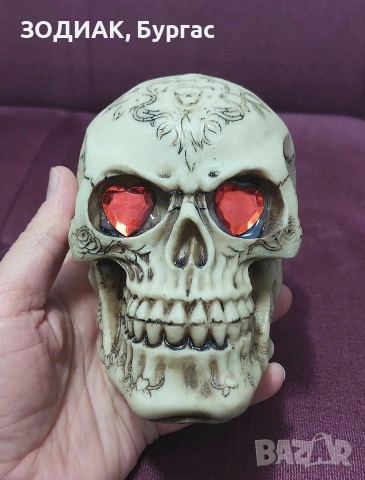 Фигура / Нощна Лампа ЧЕРЕП, снимка 2 - Декорация за дома - 31932989