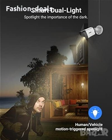 Нова Външна охранителна 3K камера домашно видеонаблюдение Охрана, снимка 3 - Други - 41448415