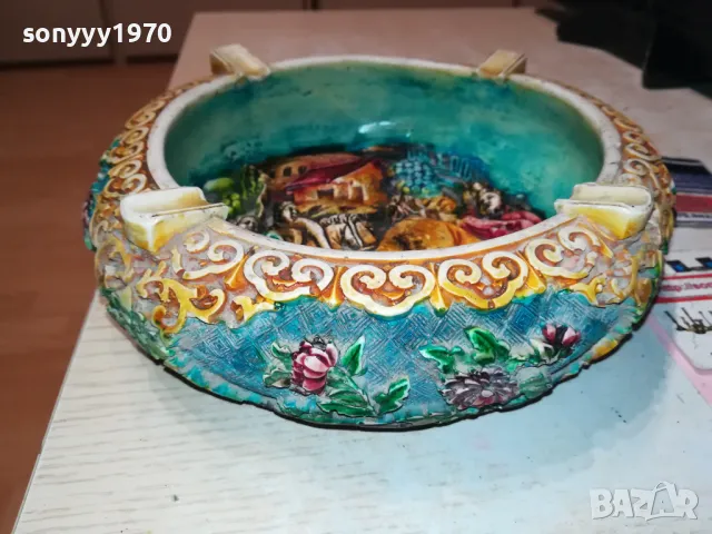 МАСИВЕН РЕЛЕФЕН ПЕПЕЛНИК 1301250650, снимка 2 - Антикварни и старинни предмети - 48658377