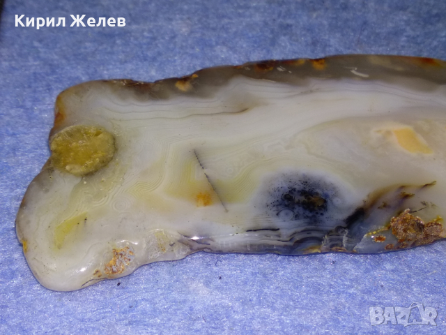 ОРФЕЕВ АХАТ СКЪПОЦЕНЕН АРТ МЕДАЛЬОН РЪЧНО ЮВЕЛИРНО ПОЛИРАН МНОГО КРАСИВ 44115, снимка 13 - Колиета, медальони, синджири - 44756293