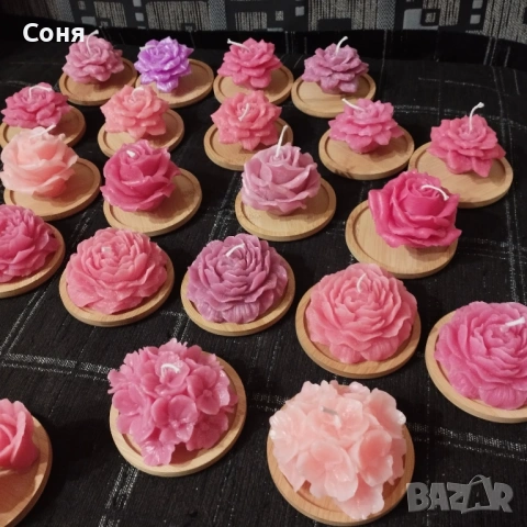 Восъчни свещи - цветя и рози , снимка 17 - Подаръци за жени - 53135924