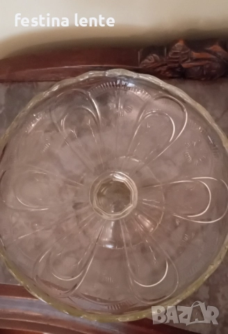 Стъклена,винтидж фруктиера, снимка 2 - Други - 52560783