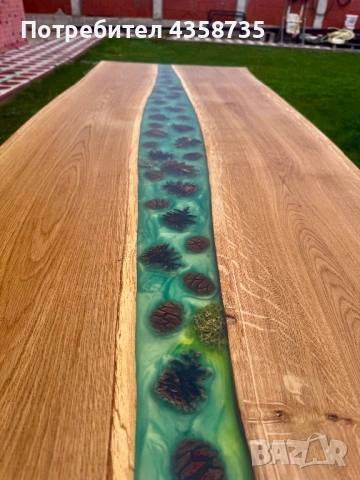 Трапезна Маса с Епоксидна смола, снимка 7 - Маси - 53126231