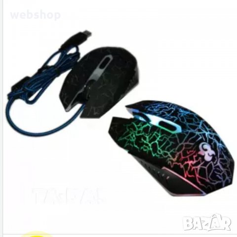 USB Оптична Светеща Геймърска Мишка A70, снимка 2 - Клавиатури и мишки - 34304097