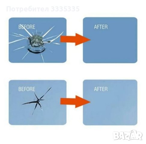 Комплект за ремонтиране на пукнатини на предно стъкло , снимка 4 - Части - 42151697
