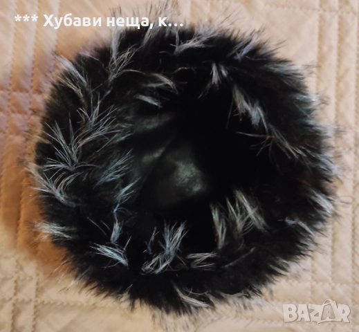 	👀 👌 👀Нови Топли и Стилни Пухени Шапки с кожена гарнитура 🌹🌹🌹, снимка 5 - Шапки - 48364561