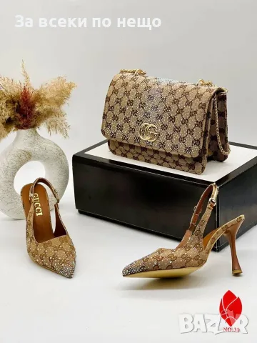 Gucci Дамска Чанта С Монограм И Кристали Код SEM-724