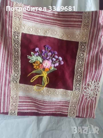 Canta torba ricna broderia i ricno tikan plat ot raklata na baba