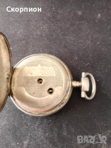 Швейцарски СРЕБЪРЕН джобен часовник 1900г. с ключе - 10 РУБИНА ПРОМОЦИЯ, снимка 15 - Джобни - 48835206