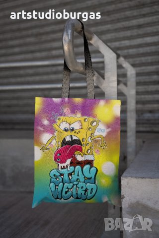 Памучна чанта с печат, снимка 2 - Чанти - 41357940