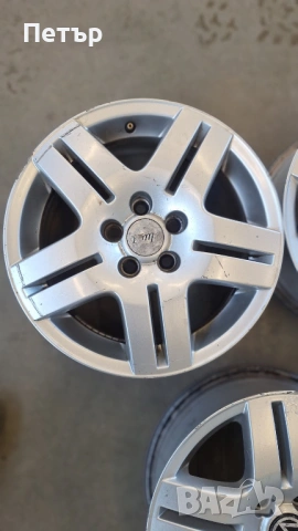 ОРИГИНАЛНИ ДЖАНТИ ЗА ФОЛСВАГЕН 5Х100Х57.1-15 ЦОЛА, снимка 4 - Гуми и джанти - 53254452
