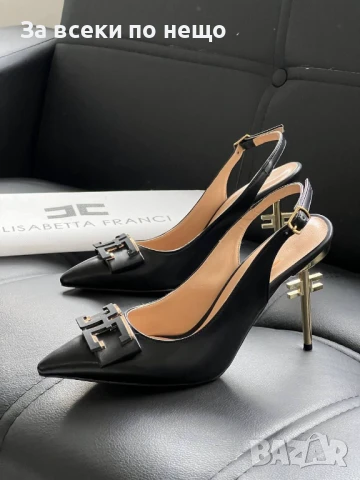 Elisabetta Franchi Дамски Обувки С Метален Ток Елизабета Фенчи - 2 Налични Цвята Код E674, снимка 6 - Дамски обувки на ток - 51112154