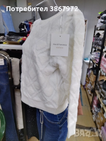 Дамска блуза памук и ангора , снимка 3 - Блузи с дълъг ръкав и пуловери - 52478019