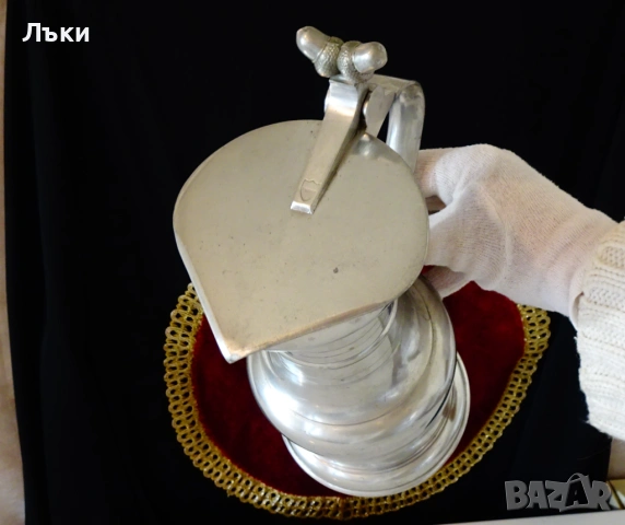 Калаена кана с капак 1.4 кг.,Цюрих Швейцария. , снимка 4 - Антикварни и старинни предмети - 53772536