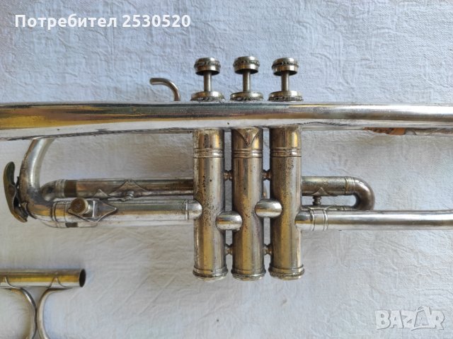 Тромпет Couesnon 1948 - Франция, снимка 10 - Духови инструменти - 35807103