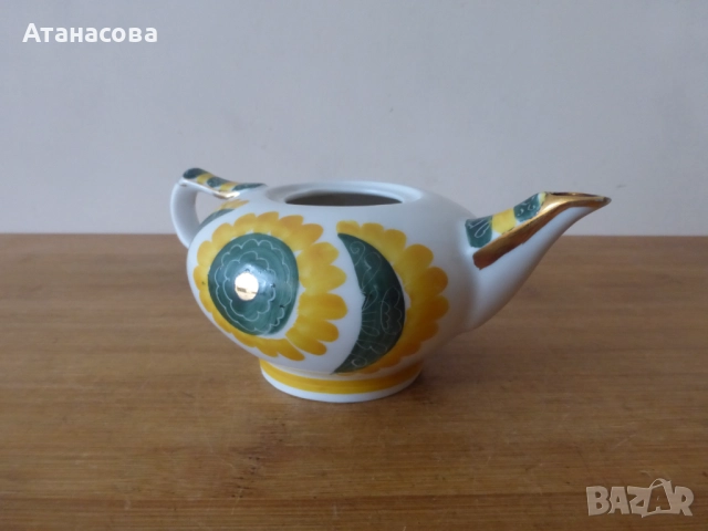 Украински порцеланов мини чайник чайниче 1970 г, снимка 6 - Аксесоари за кухня - 52496711