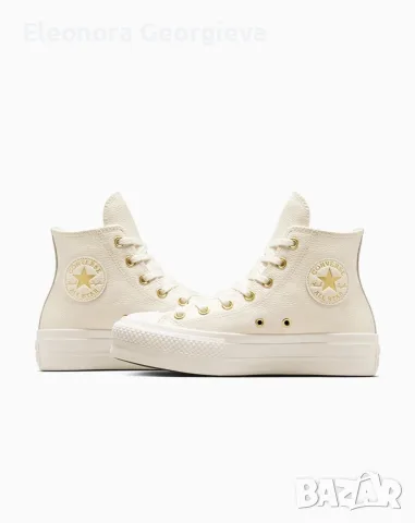 Кожени кецове Converse Chuck Taylor All Star Lift 39, снимка 4 - Кецове - 55966038