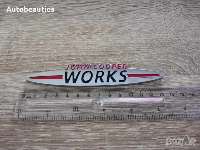 Емблема Mini Cooper John Cooper Works голям размер, снимка 2 - Аксесоари и консумативи - 51566921
