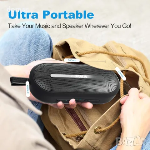 J-BRAUV Bluetooth високоговорител, преносим с 25W стерео звук, Bluetooth 5.3, вграден микрофон, снимка 7 - Bluetooth тонколони - 50296734