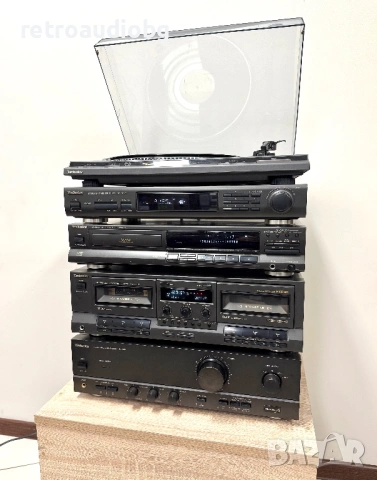 🔊Ретро аудио система - сет TECHNICS - усилвател, сд плеър, двукасетъчен дек, тунер и грамофон🔊, снимка 3 - Аудиосистеми - 53054494
