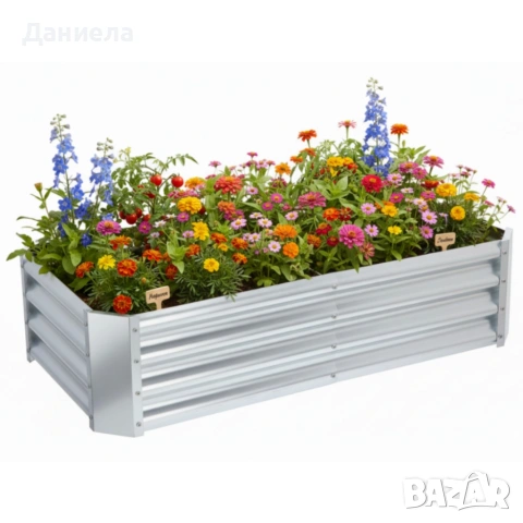 Метална поцинкована леха за зеленчуци и цветя - здрава и устойчива, снимка 6 - Други - 53618329