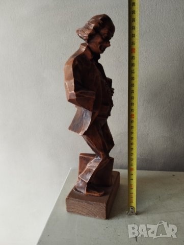 стара дървена статуетка, снимка 3 - Статуетки - 42166039