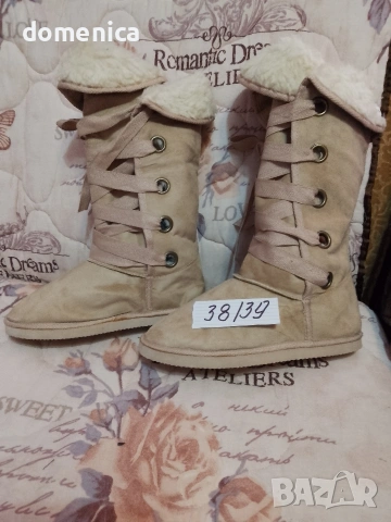 Дамски велурени ботуши, снимка 8 - Дамски ботуши - 53274611