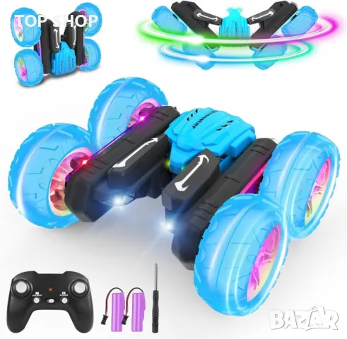 Immver каскадьорска кола за деца 2,4 Ghz радиоуправляема , синя