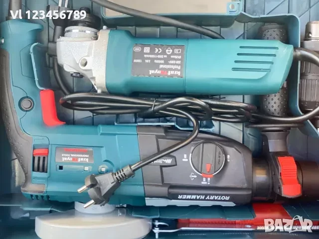 Перфоратор + ъглошлайф KRAFTWORLD, снимка 6 - Бормашини - 50760310