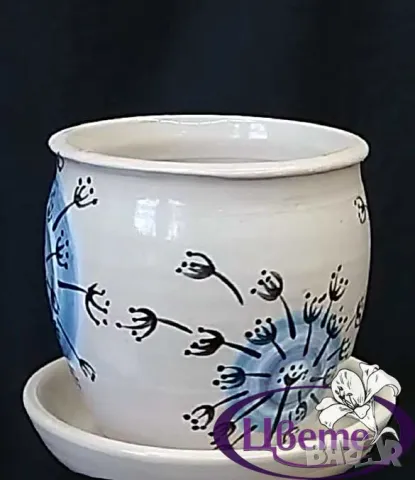 Керамична саксия -ръчна изработка 🇧🇬, снимка 1